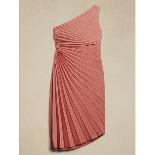 바나나리퍼블릭 One-Shoulder Pleated Midi Dress