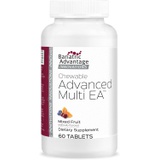 Bariatric Advantage Chewable Advanced Multi EA, High Potency Daily Multivitamin for Bariatric Surgery Patients Including Gastric Bypass, Sleeve Gastrectomy, and DS - Mixed Fruit, 6