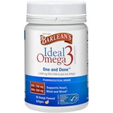 Barleans Organic Oils Barleans Ideal Omega-3 Fish Oil Softgels with 1,000 mg EPA/DHA for Heart, Mind and Mood* - Pharmaceutical Grade, Certified Sustainable, Orange Flavor - 60 ct