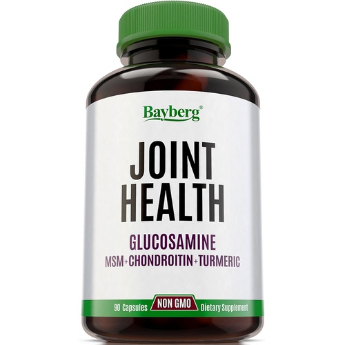  Bayberg Glucosamine with Chondroitin, MSM, Turmeric Curcumin and Boswellia. Joint Health Supplement, Natural Anti-Inflammatory, Pain Relief Capsules for Mobility, Strength & Flexibility. R