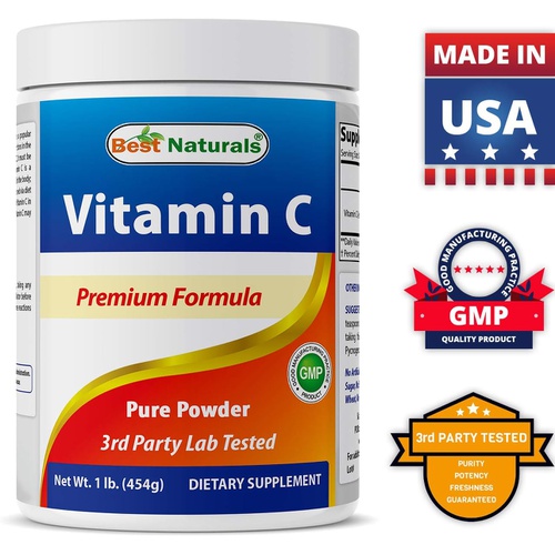  Best Naturals 100% Pure Vitamin C Powder 1 lb (454 Grams) Powder (Also Called Ascorbic Acid)