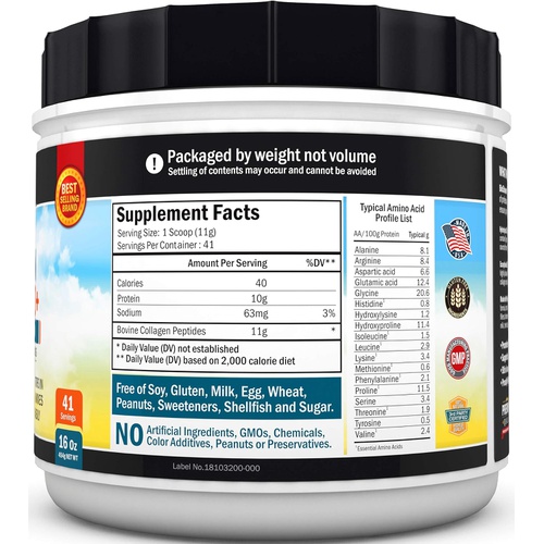  BioSchwartz Collagen Peptides Powder - Grass Fed, Pasture Raised with Aminos - Promotes Healthy Skin Hair & Nails  Bone & Joint Support - Hydrolyzed, Unflavored, Non GMO, Gluten Free - Easy t
