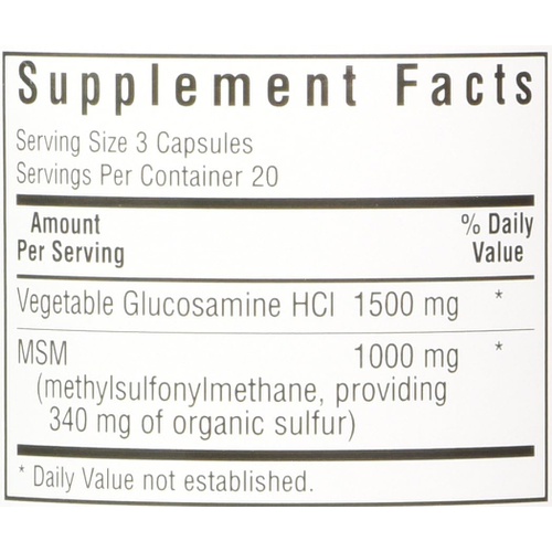  BlueBonnet Vegetarian Glucosamine Plus MSM Supplement, 120 Count (743715011151)