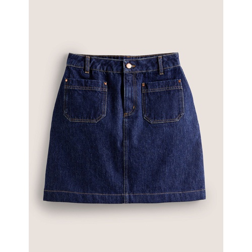보덴 Boden Patch Pocket Denim Mini Skirt - Indigo Denim