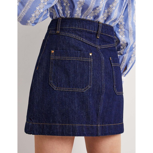 보덴 Boden Patch Pocket Denim Mini Skirt - Indigo Denim