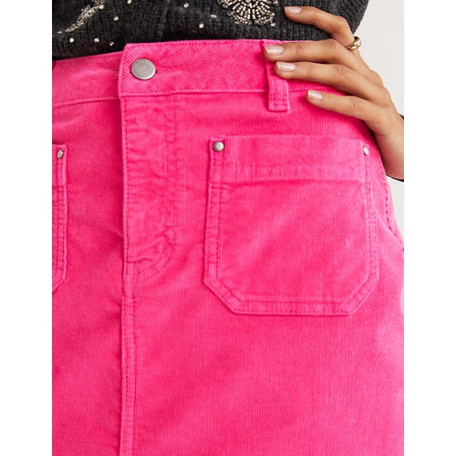 보덴 Boden Corduroy Mini Skirt - Wild Watermelon Pink