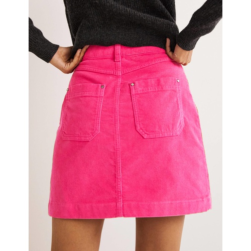 보덴 Boden Corduroy Mini Skirt - Wild Watermelon Pink