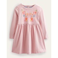 Boden Flutter Jersey Dress - Boto Pink Butterfly