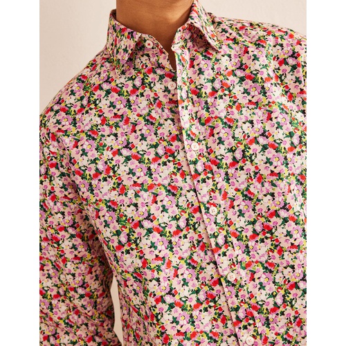 보덴 Boden Cutaway Collar Twill Shirt - Small Painted Floral