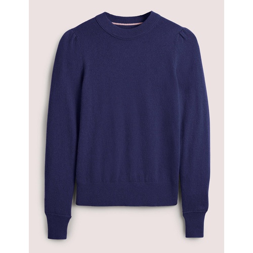 보덴 Boden Cashmere Puff Shoulder Sweater - Navy