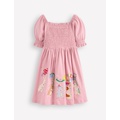 Boden Clare Shirred Applique Dress