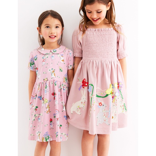 보덴 Boden Clare Shirred Applique Dress