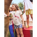 Boden Puff Sleeve Applique T-shirt