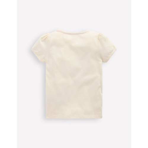 보덴 Boden Puff Sleeve Applique T-shirt