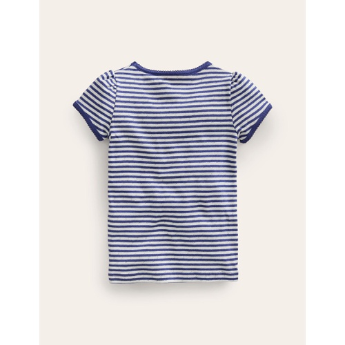 보덴 Boden Short Sleeve Pointelle Top