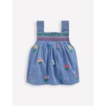 Boden Smocked Woven Top