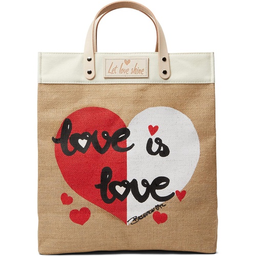 브라이튼 Brighton Love is Love Burlap Tote Bag