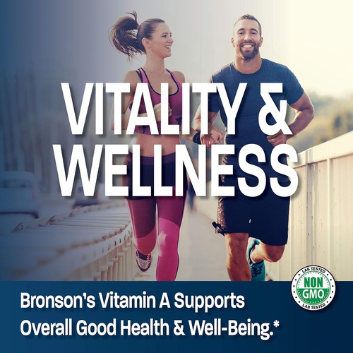  Bronson Super B Vitamin B Complex Sustained Slow Release + Vitamin A 10,000 IU Premium Non-GMO Formula