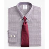 Stretch Regent Regular-Fit Dress Shirt, Non-Iron Royal Oxford Button-Down Collar Glen Plaid