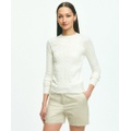 Supima Cotton Cable Crewneck Sweater