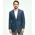 Traditional Fit Wool Hopsack Plaid Patch Pocket Sport Coat