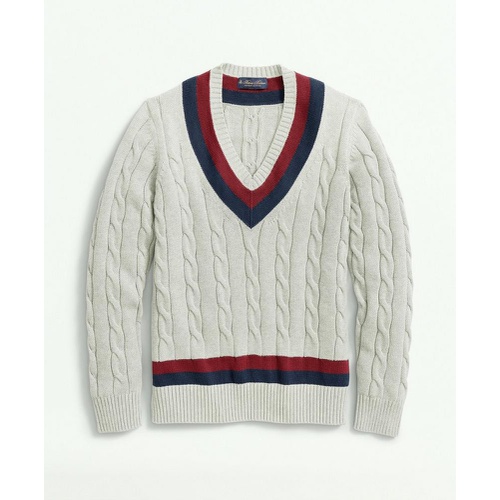 브룩스브라더스 Vintage-Inspired Tennis V-Neck Sweater in Supima Cotton