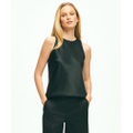Cutaway Blouse in Stretch Silk