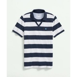 Johnny Collar Rugby Stripe Polo Shirt in Supima Cotton