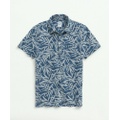 Vintage Polo in Printed Indigo-Washed Pique Cotton