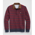 Rugby Shirt with Kangaroo Pocket in Garment-Washed Cotton