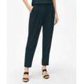 Cropped Fine Twill Crepe Pants