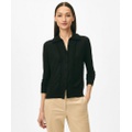 Point Collar Cardigan in Merino Wool