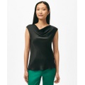 Cowl Neck Blouse in Washable Silk Charmeuse