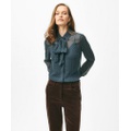 Removable Tie-Neck Blouse in Foulard Chiffon with Removable Camisole