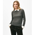 Removable Collar & Cuff Sweater in Fine Merino Wool