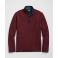 Diamond-Quilted Half-Zip in Cotton Blend