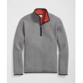 Diamond-Quilted Half-Zip in Cotton Blend