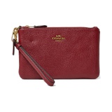 COACH Box Program Polished Pebble Small Wristlet