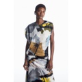 PRINTED ASYMMETRIC BLOUSE