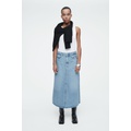 A-LINE DENIM MIDI SKIRT