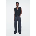 VOLUME SPRAYED WIDE-LEG JEANS