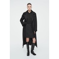 WRAP-EFFECT WOOL MINI SKIRT