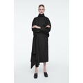 ASYMMETRIC PINSTRIPED WOOL SKIRT