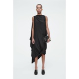 DRAPED BALLOON MIDI DRESS