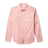 Calvin Klein Mens Long Sleeve Stretch Cotton Linen Button Down Shirt