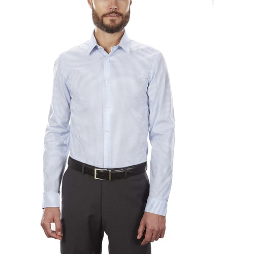  Calvin Klein Mens Dress Shirt Non Iron Stretch Slim Fit Check