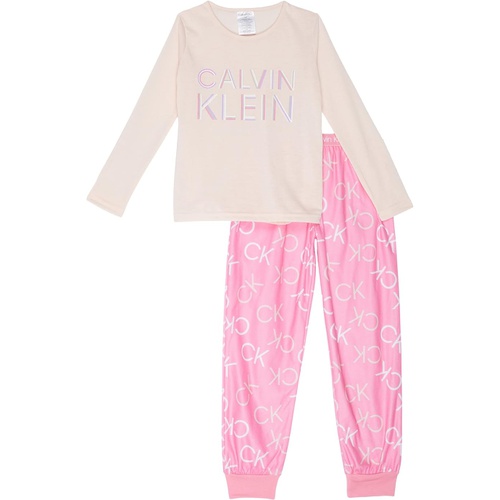 캘빈클라인 Calvin Klein Kids Two-Piece Brushed Micro Joggers Set (Little Kids/Big Kids)