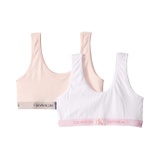 Calvin Klein Kids 2-Pack Monogram Bralette (Little Kids/Big Kids)