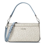 Calvin Klein Lucy Ombre Textured Embossed Logo Shoulder Bag