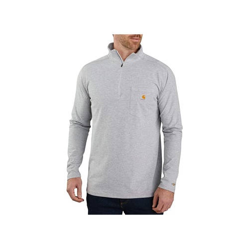 칼하트 Carhartt Mens Force Relaxed Fit Long Sleeve Quarter Zip Pocket T-Shirt
